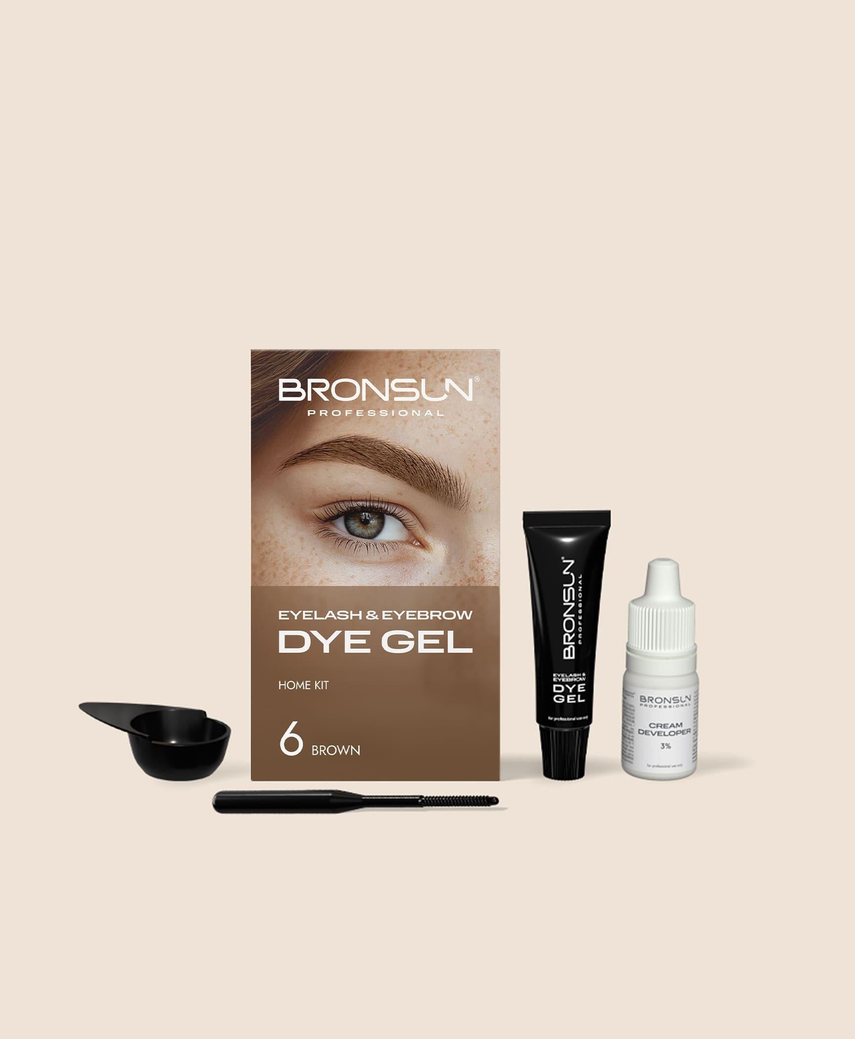 Bronsun Eyelash and Eyebrow Dye Trial Kit Brown #6