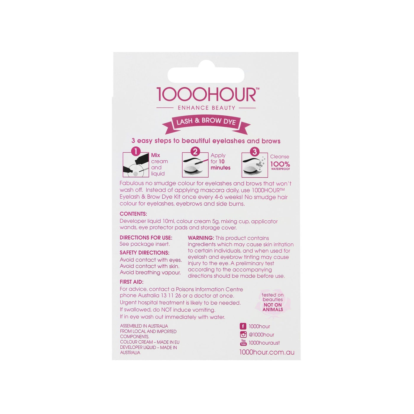 1000Hour Lash & Brow Dye Kit Packaging
