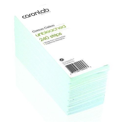 Caronlab Cotton Calico Waxing Strips Unbleached 240 Pack