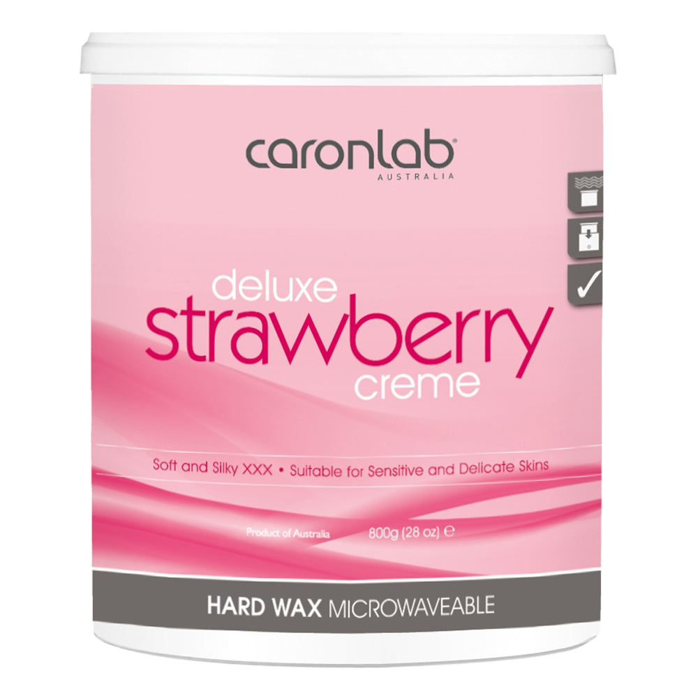 Caronlab Strawberry Creme Hard Hot Wax Microwaveable 800g