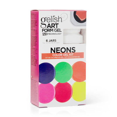Gelish Art Form Gel 2D Technology - Neon Color Kit 1121796 6 x 5g
