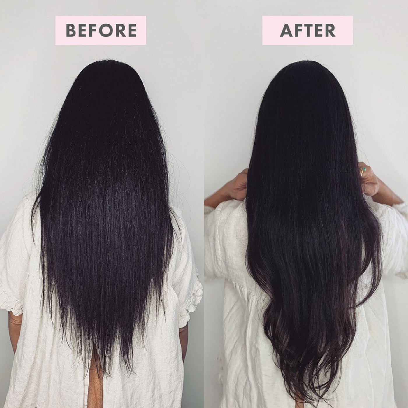 BondiBoost Hair Growth Conditioner (500ml) before and after use