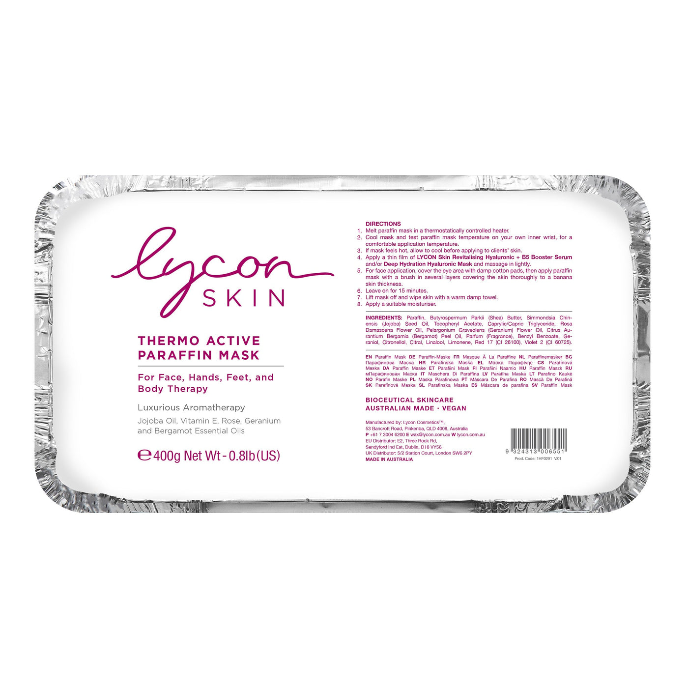 Lycon Thermo Active Paraffin Mask (400g)
