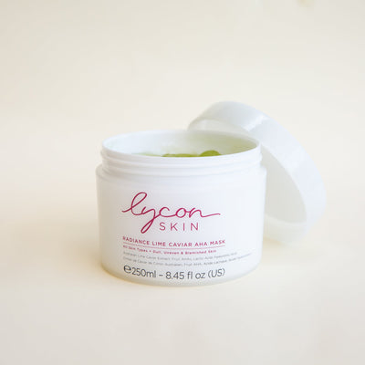 Lycon Radiance Lime Caviar AHA Mask (250ml) opened tub