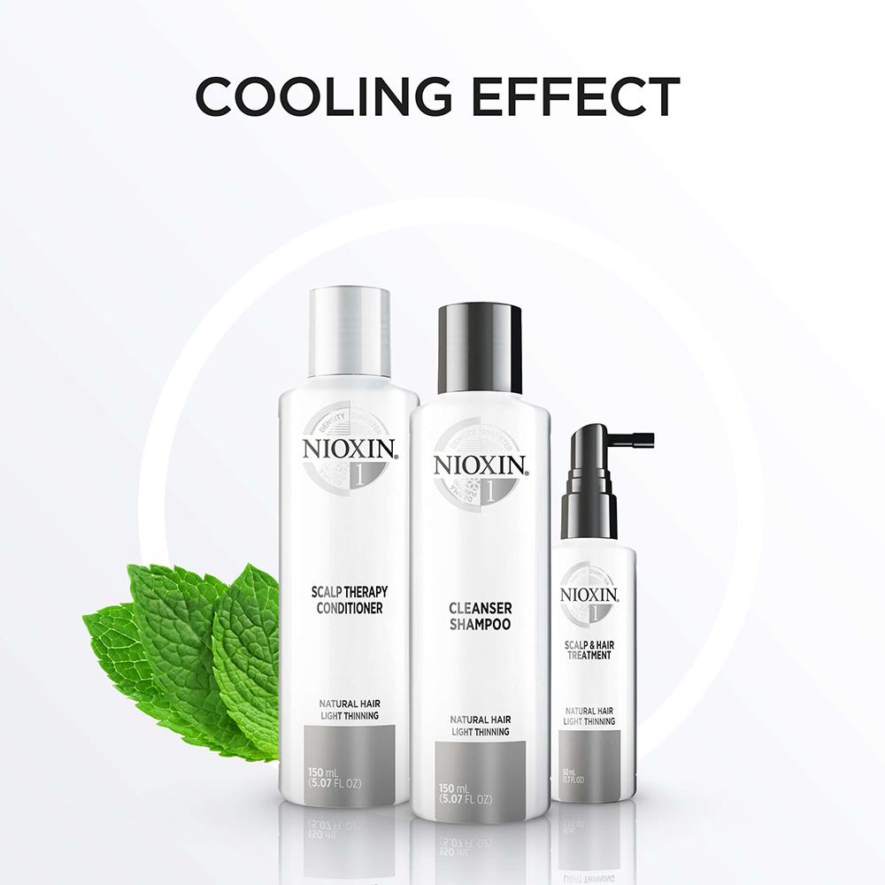 Nioxin System 1 Trial Kit 150ml for Natural Hair with Light Thinning