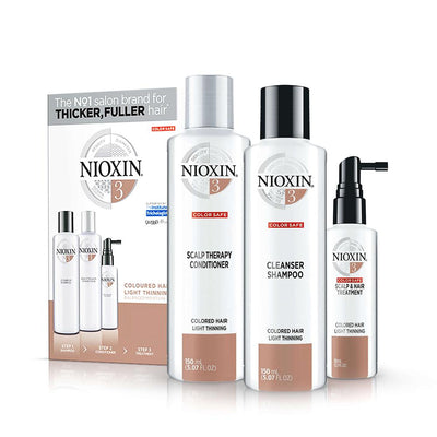 Nioxin System 3 Trial Kit 150ml for Coloured Hair with Light Thinning