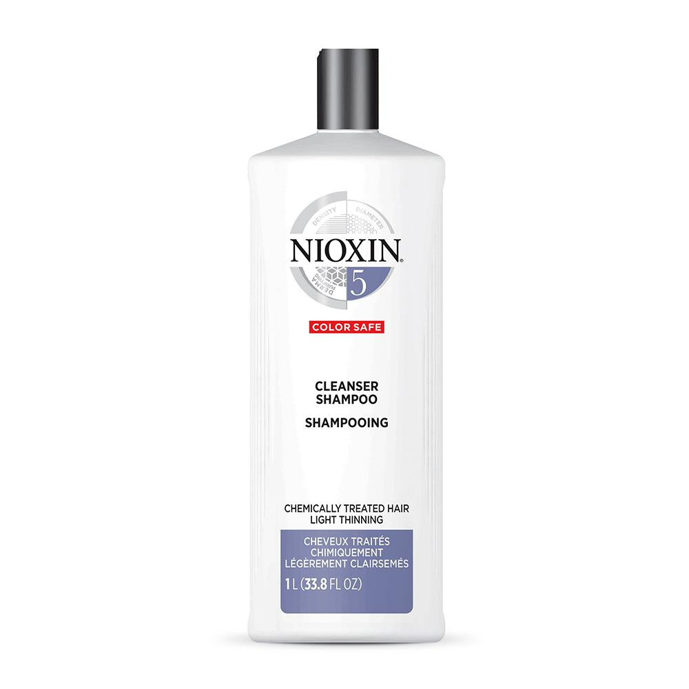 Nioxin System 5 Cleanser Shampoo for Chemically Treated Hair with Light Thinning 1 Litre