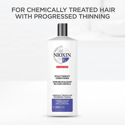 Nioxin System 6 Scalp Therapy Revitalizing Conditioner for Chemically Treated Hair with Progressed Thinning 1 Litre