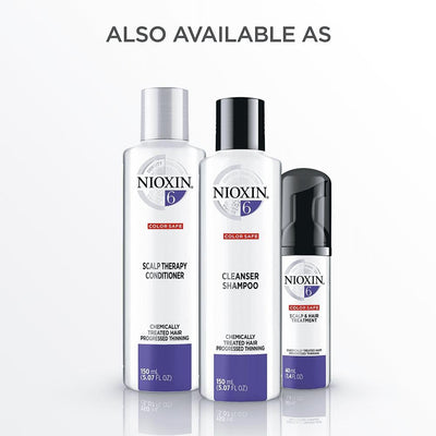 Nioxin System 6 Cleanser Shampoo for Chemically Treated Hair with Progressed Thinning 300ml