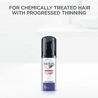 Nioxin System 6 Scalp & Hair Treatment for Chemically Treated Hair with Progressed Thinning 100ml