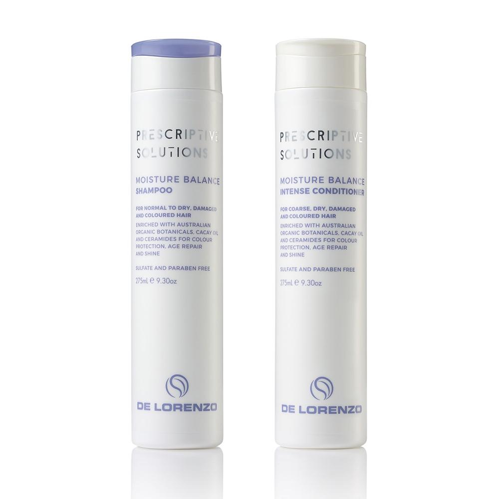 De Lorenzo Prescriptive Solutions Moisture Balance Shampoo & Intense Conditioner Pack 275ml