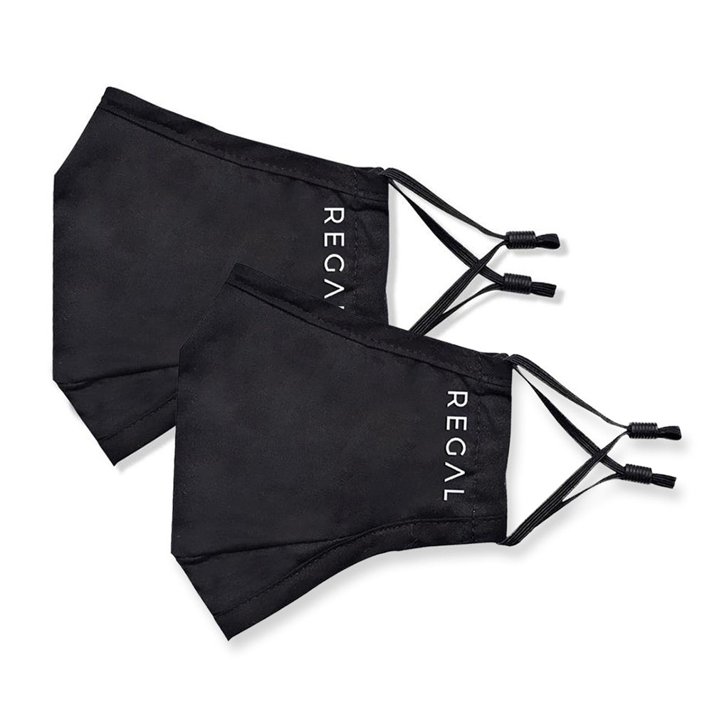 Regal by Anh Reusable Cloth Face Mask Black Inner with 5 PM2.5 Filters 2 Pack