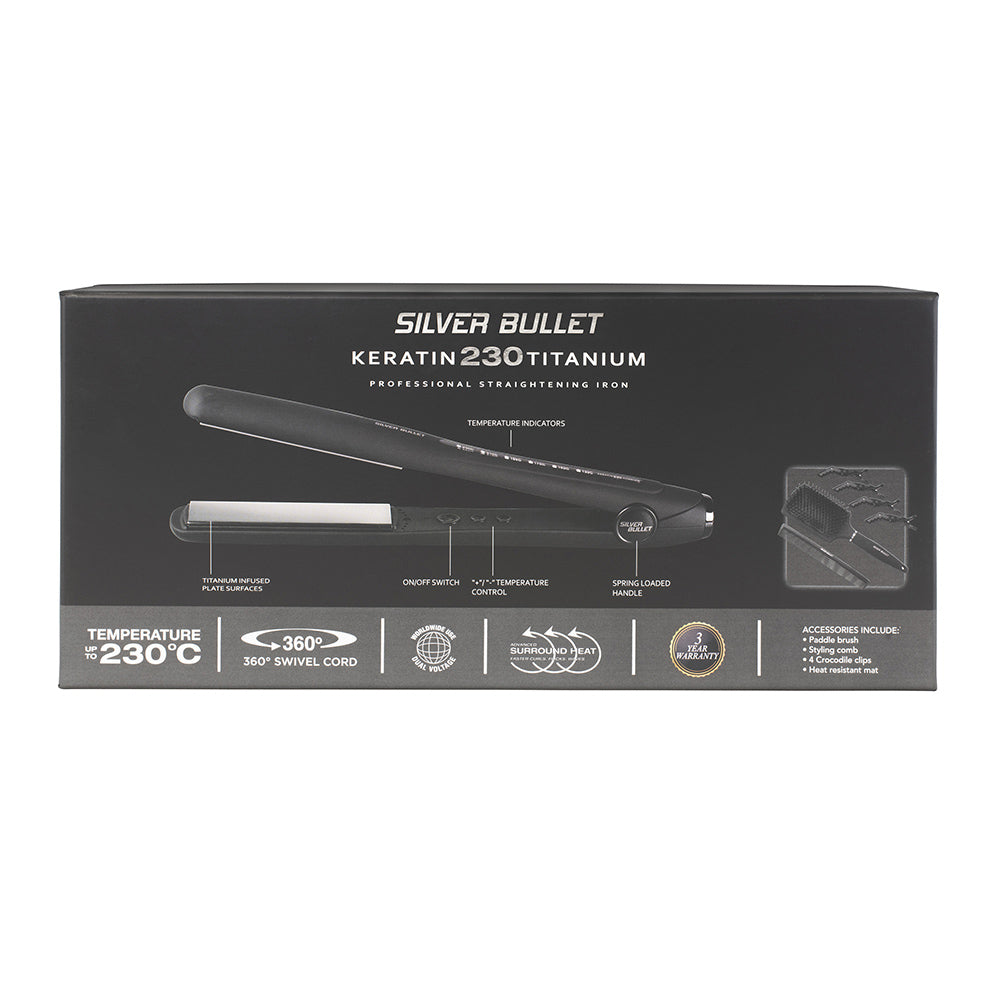 Silver Bullet Keratin 230 Titanium Hair Straightener 25mm