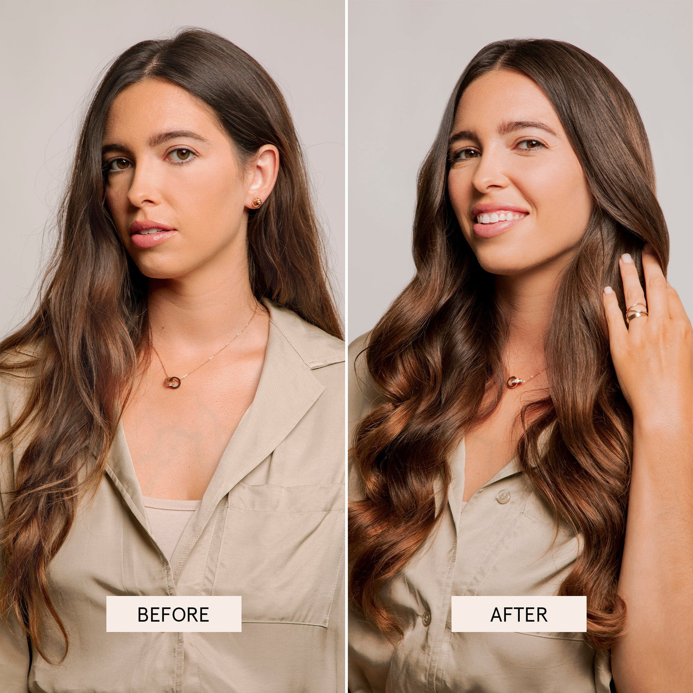BondiBoost Thickening Therapy Conditioner (500ml) before and after use