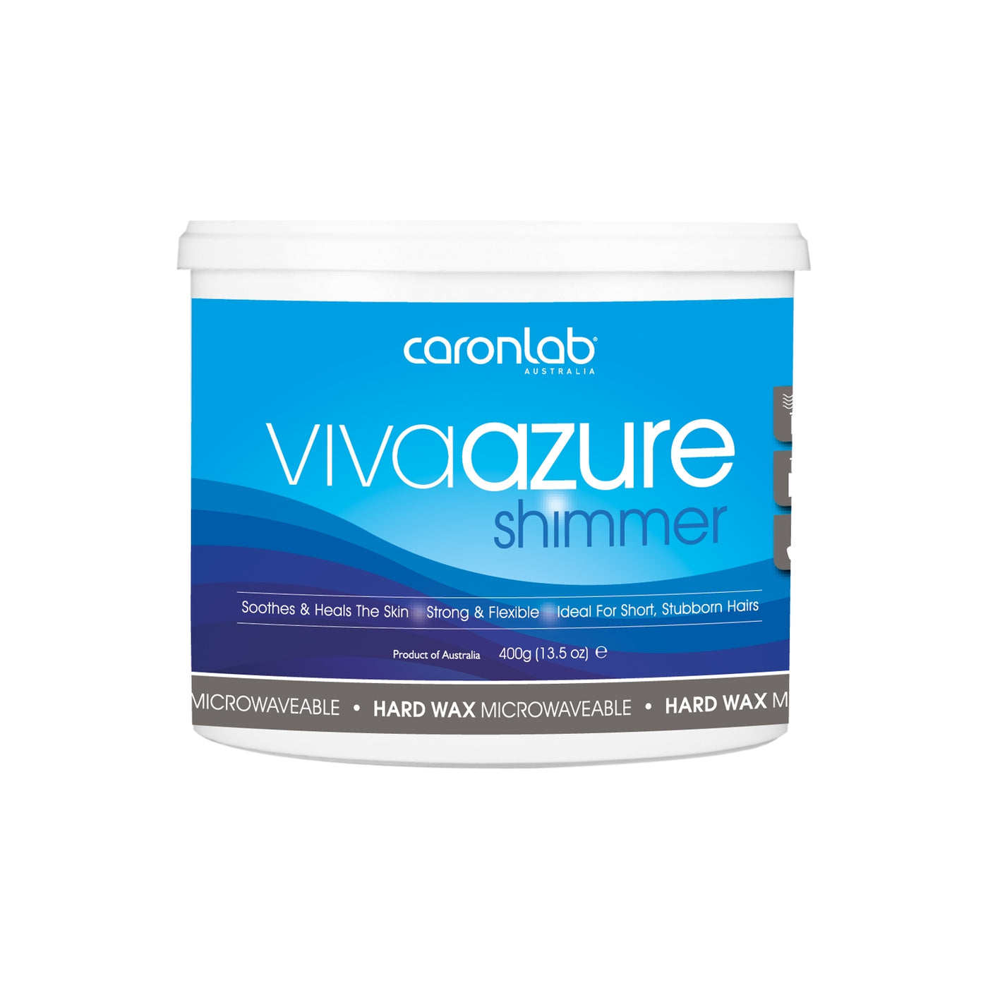 Caronlab Viva Azure Shimmer Hard Hot Wax Microwaveable (400g)