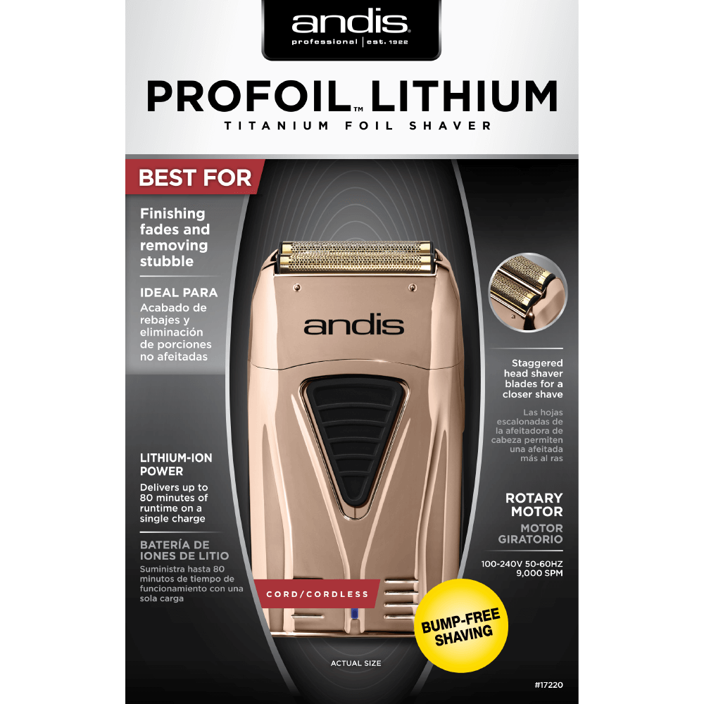 Andis Profoil Lithium Titanium Foil Shaver Copper
