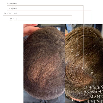 Apotecari Mane Event for Intensive Hair Growth 3-week results: growth, length, condition, shine