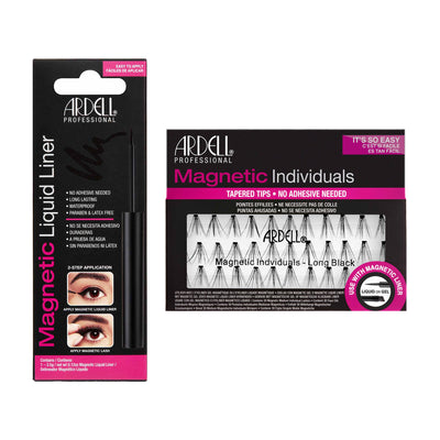 Ardell Magnetic Individual Lashes & Liquid Liner Kit Long Black