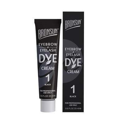 Bronsun Eyelash & Eyebrow Tint Cream Dye (15ml) Black 1