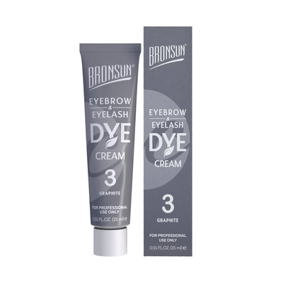 Bronsun Eyelash & Eyebrow Tint Cream Dye (15ml) Graphite 3
