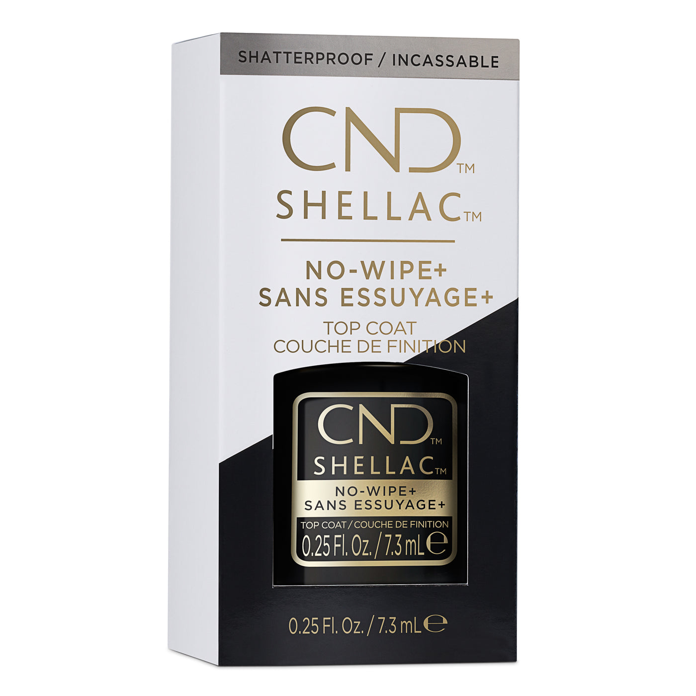 CND Shellac No-Wipe+ Top Coat (7.3ml) packaging