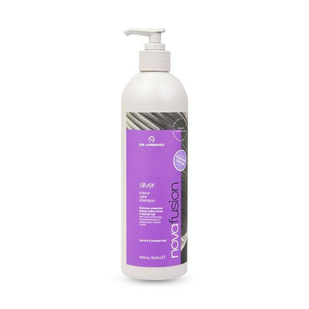 De Lorenzo Novafusion Colour Care Silver Shampoo (500ml) new packaging