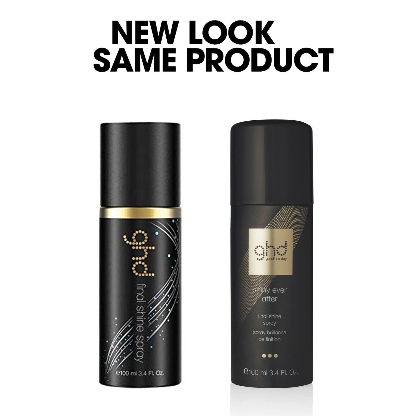 ghd Shiny Ever After Final Shine Spray (100ml) old & new look
