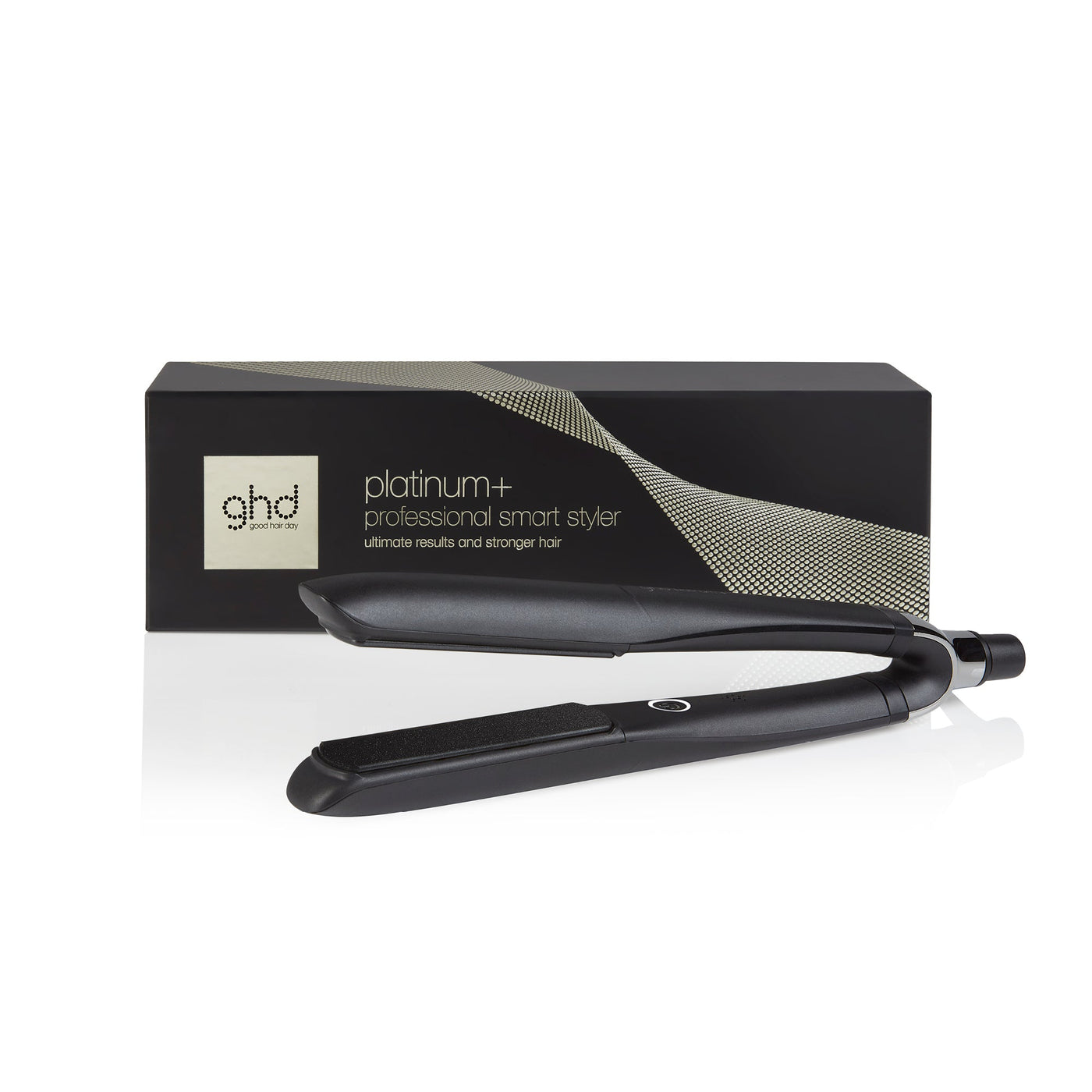 ghd Platinum+ Professional Hair Straightener packaging (black)