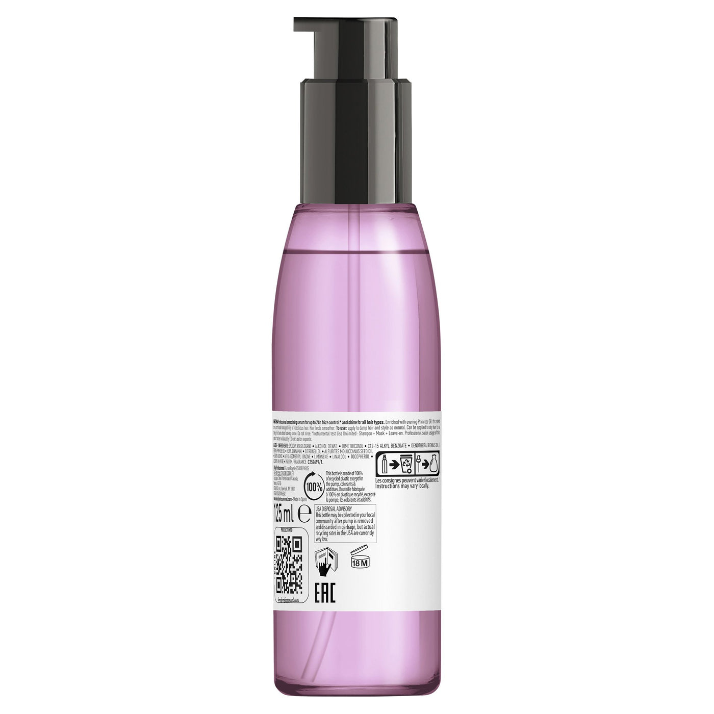L'Oreal Professionnel Liss Unlimited Smoother Serum 125ml