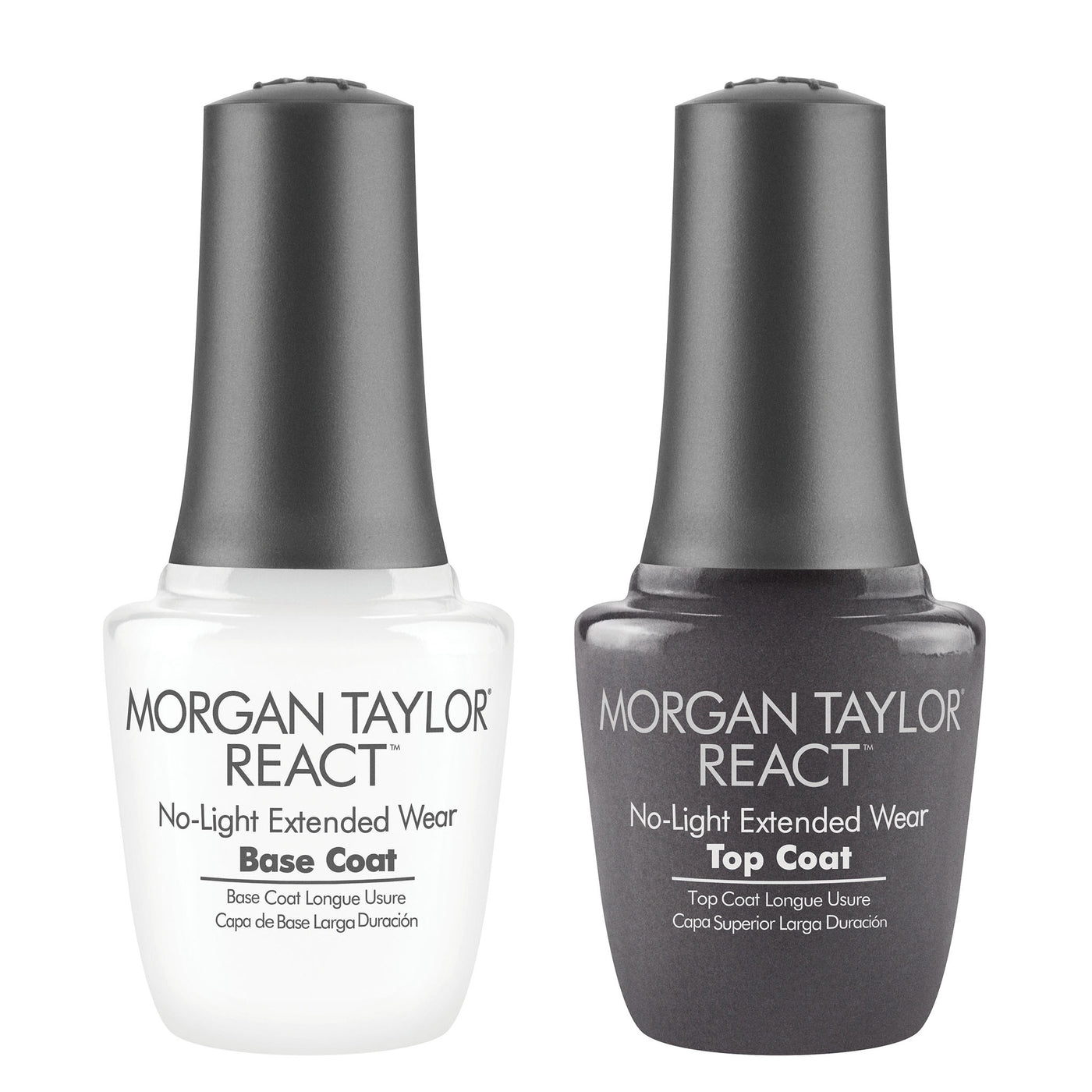 Morgan Taylor React No Light Base & Top Coat Pack 15ml