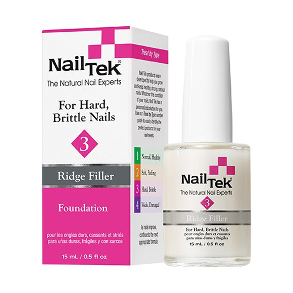 Nail Tek Foundation 3 Ridge Filler for Hard, Brittle Nails 15ml