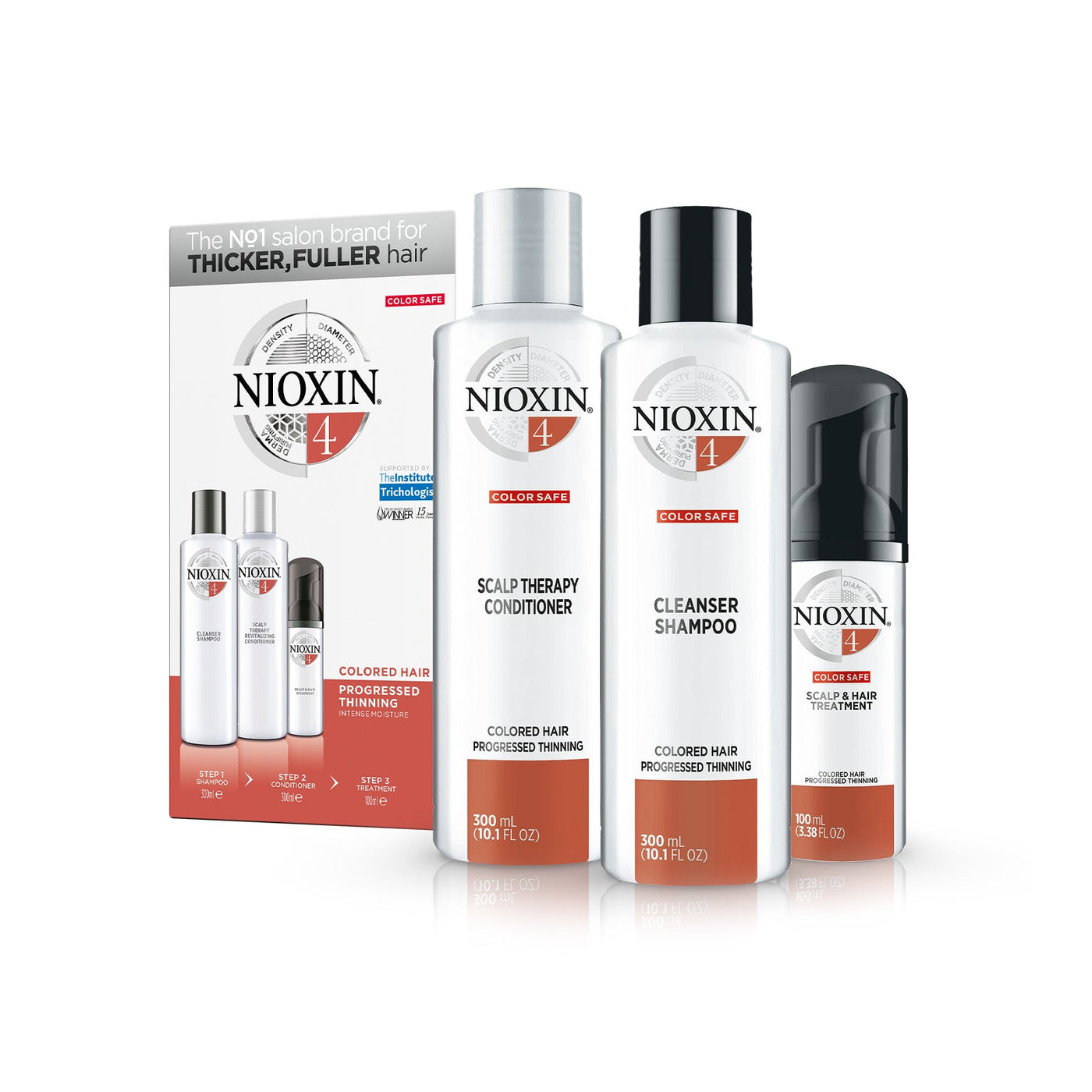 Nioxin System 4 Trial Kit 300ml for Coloured Hair with Progressed Thinning