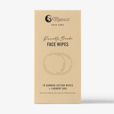 Nutra Organics Reusable Bamboo Face Wipes (10 pack) 1