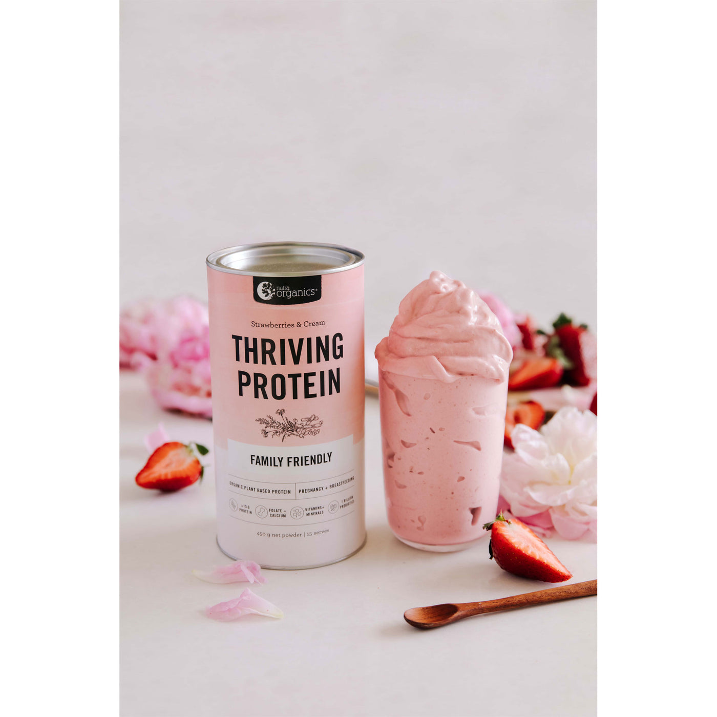 Nutra Organics Thriving Protein Strawberries & Cream