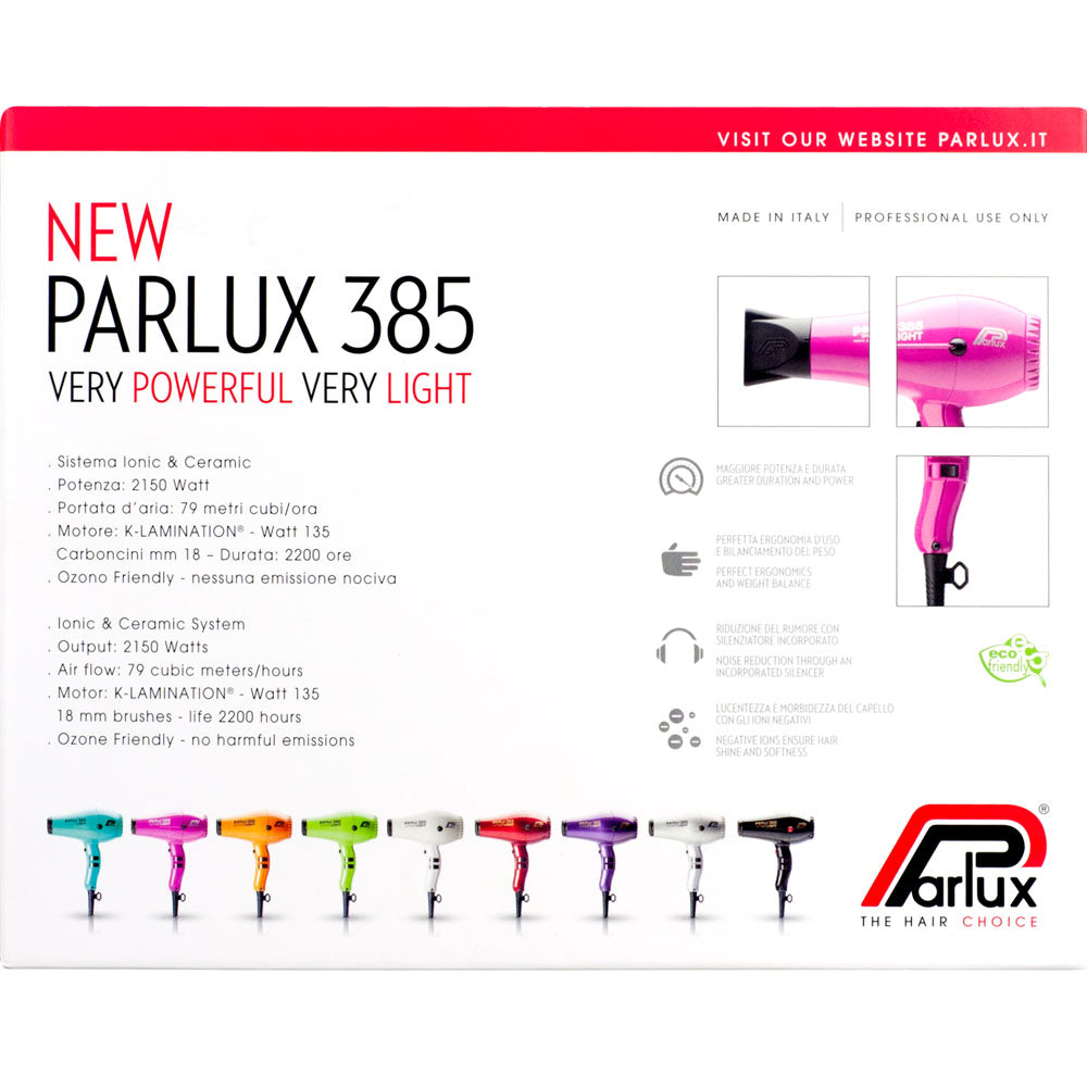 Parlux 385 Power Light Ceramic & Ionic Hair Dryer 2150W