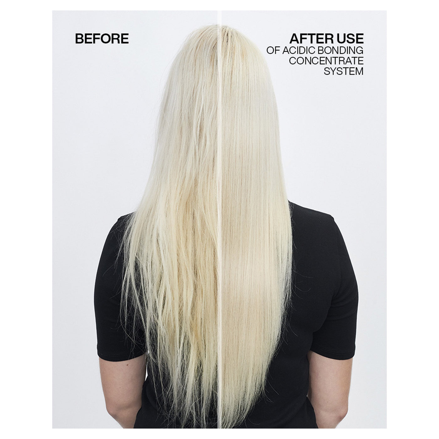 Redken Acidic Bonding Concentrate Shampoo (1000ml) before and after use on blonde hair