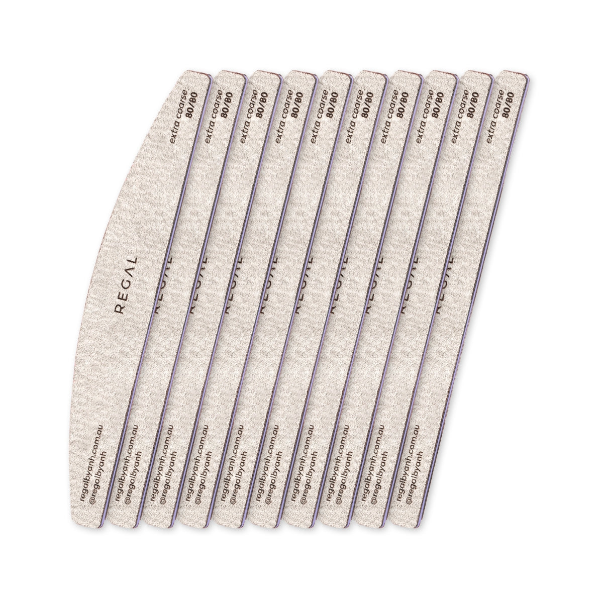 Regal by Anh Harbour Bridge Extra Coarse 80/80 Nail File 10 Pack
