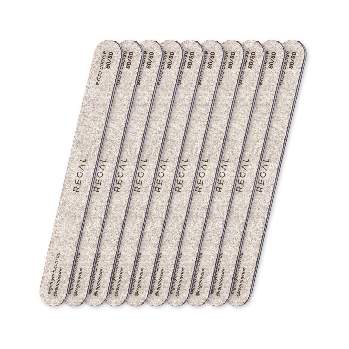 Regal by Anh Standard Extra Coarse 80/80 Nail File (10 Pack)