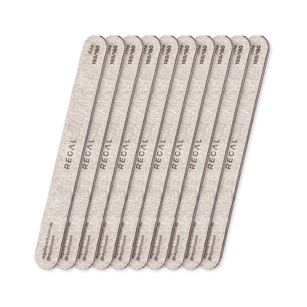 Regal by Anh Standard Fine 180/180 Nail File (10 Pack)