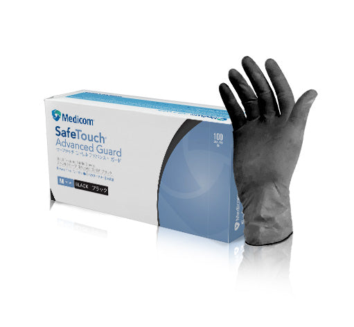 SafeTouch Advanced Guard Black Nitrile Exam Gloves