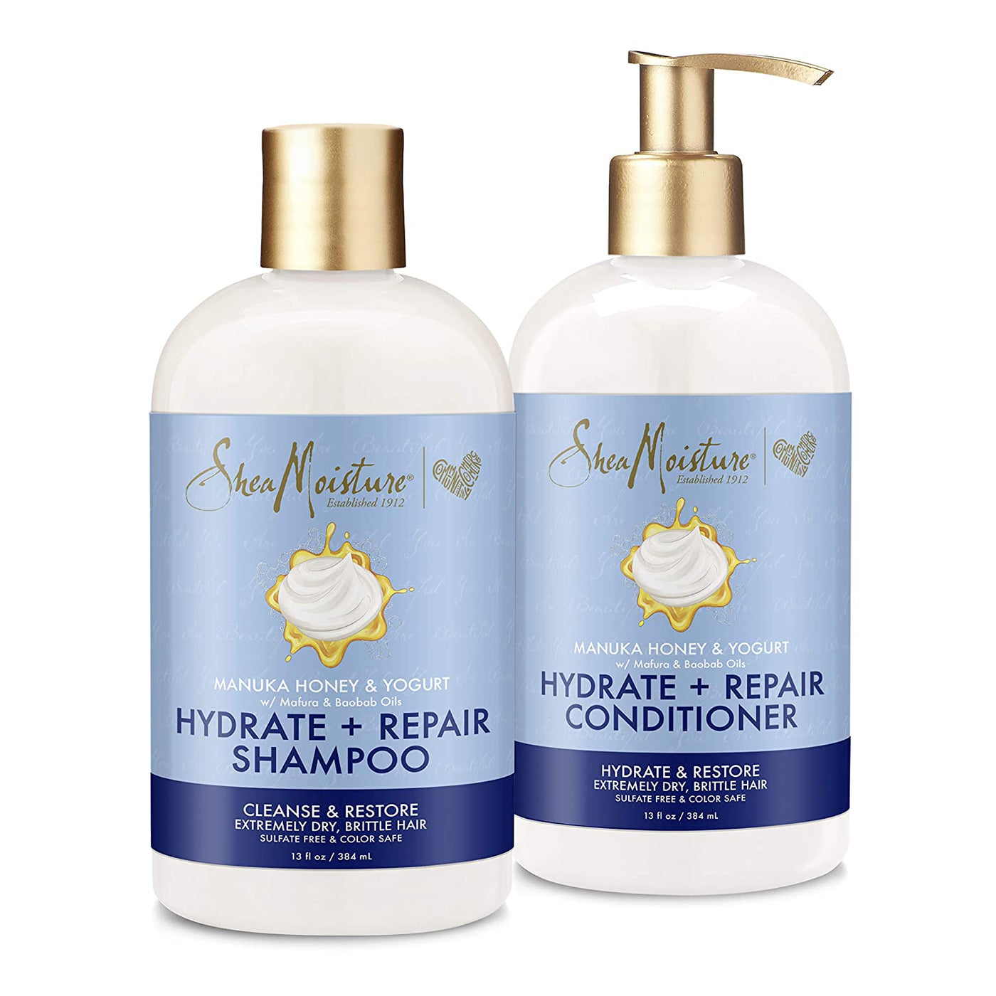 Shea Moisture Manuka Honey & Yogurt Hydrate & Repair Shampoo & Conditioner Pack (384ml)