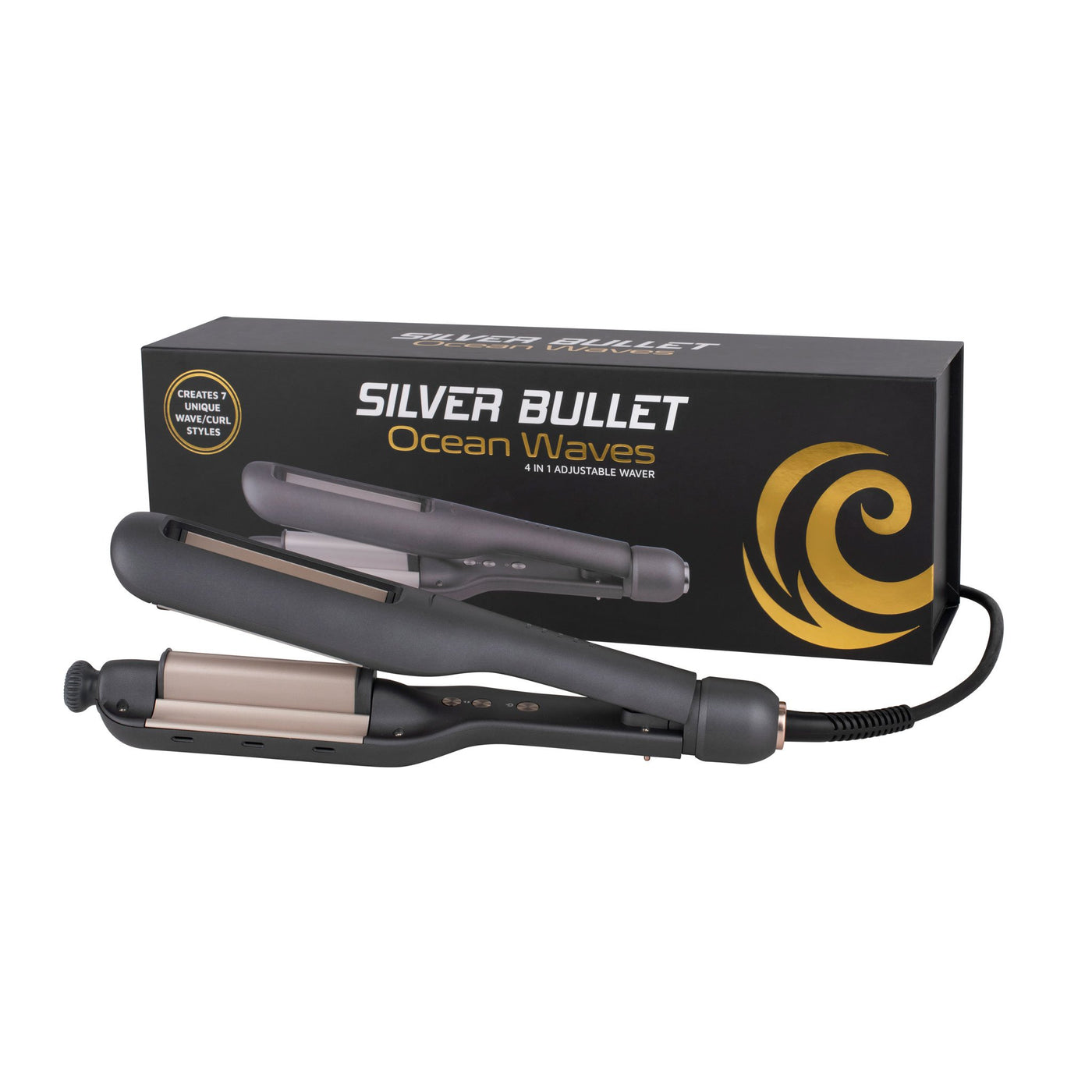 Silver Bullet Ocean Waves 4 In 1 Adjustable Deep Waver packaging
