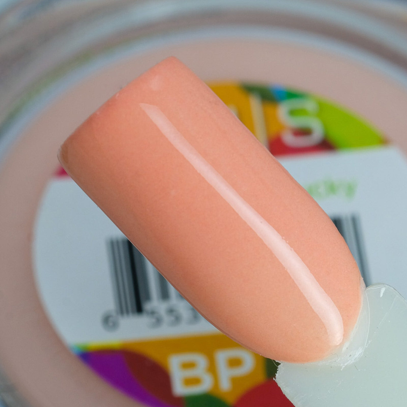 SNS Gelous Color Dipping Powder BP13 Mandarin Ducky (43g) sample on nail