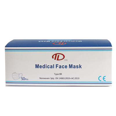 Medical Face Masks - ARTG 340395 - Universal Fit 3Ply Disposable 50 Pack
