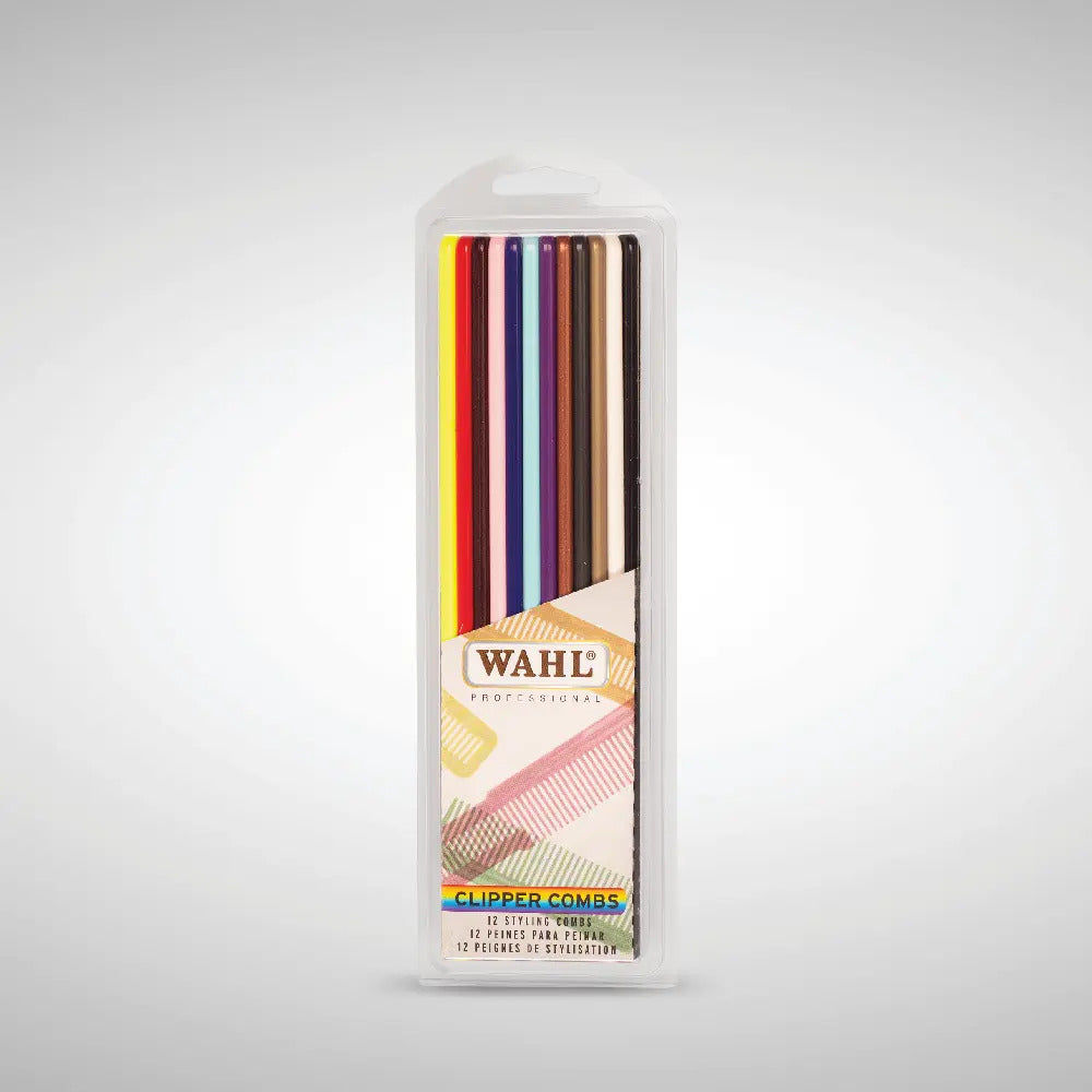 Wahl 12 Pack Colour Styling Combs packaging